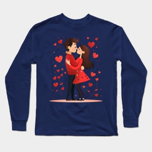 Valentine Romantic couple love birds Long Sleeve T-Shirt